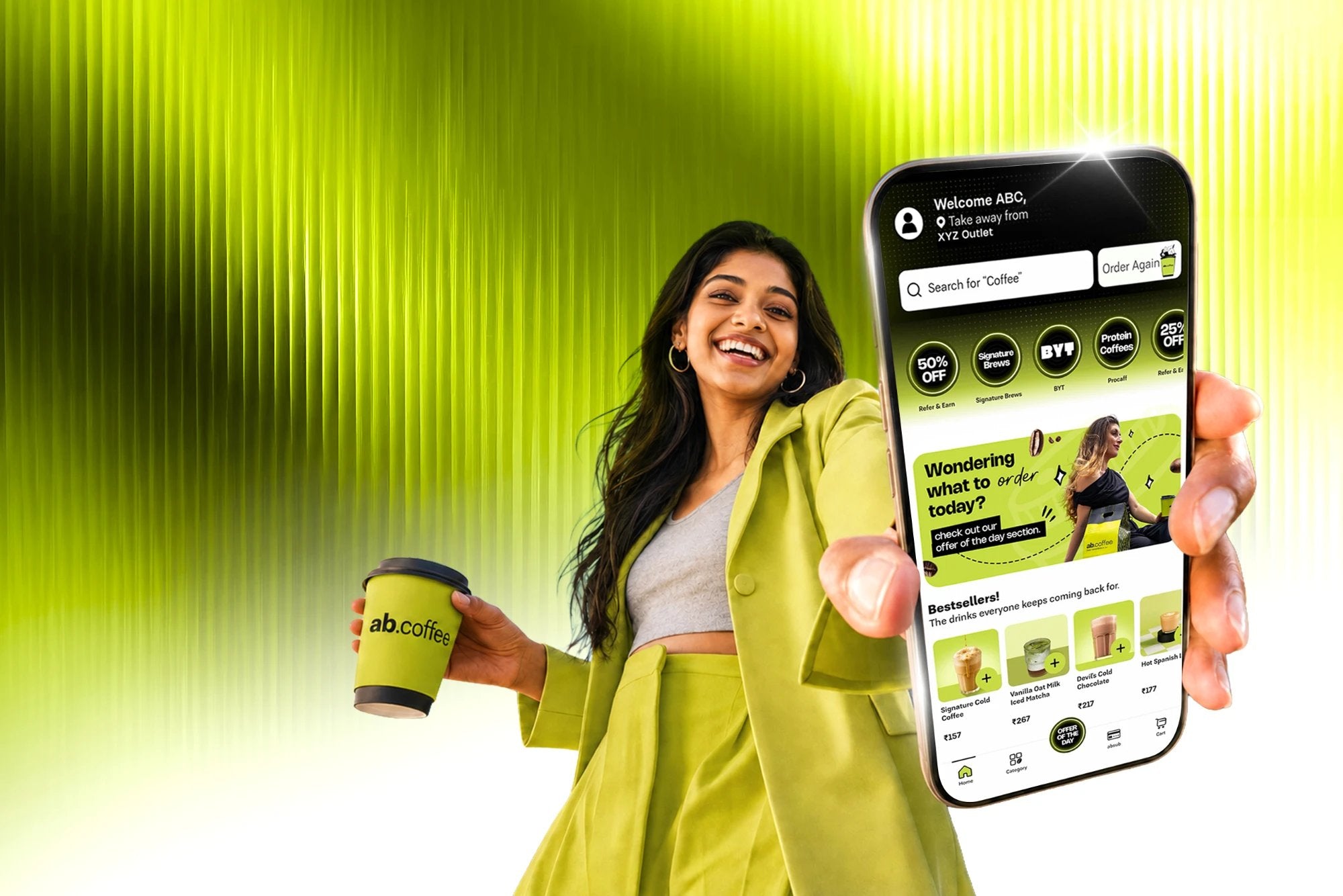 The abcoffee mobile app