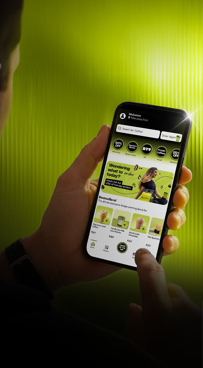 The abcoffee mobile app