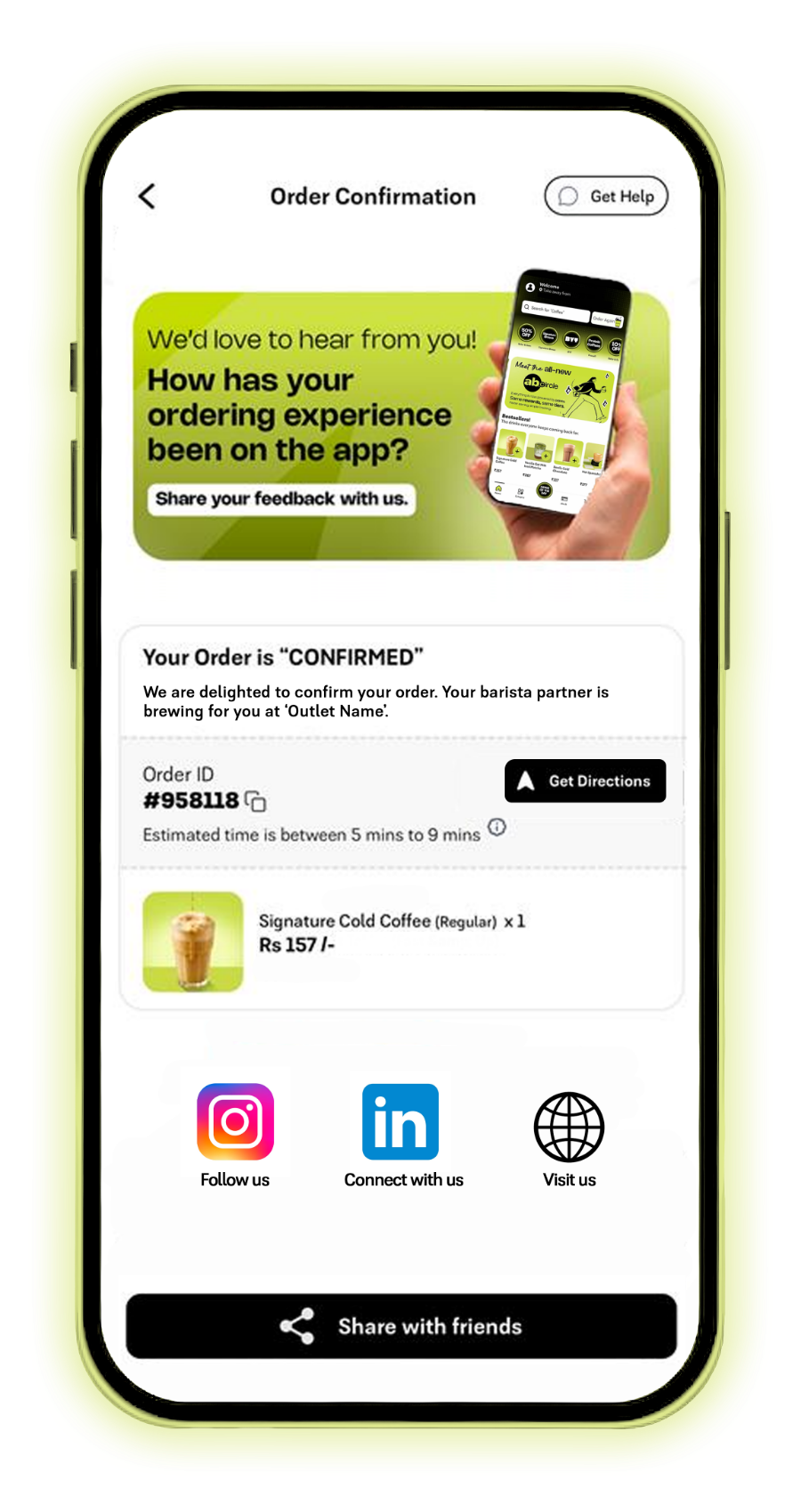 abcoffee app rewards screen